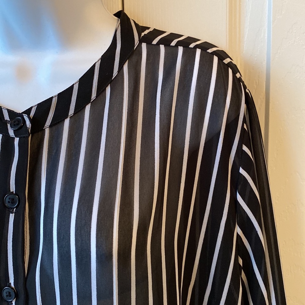 Sheer Button Front Top - image 5